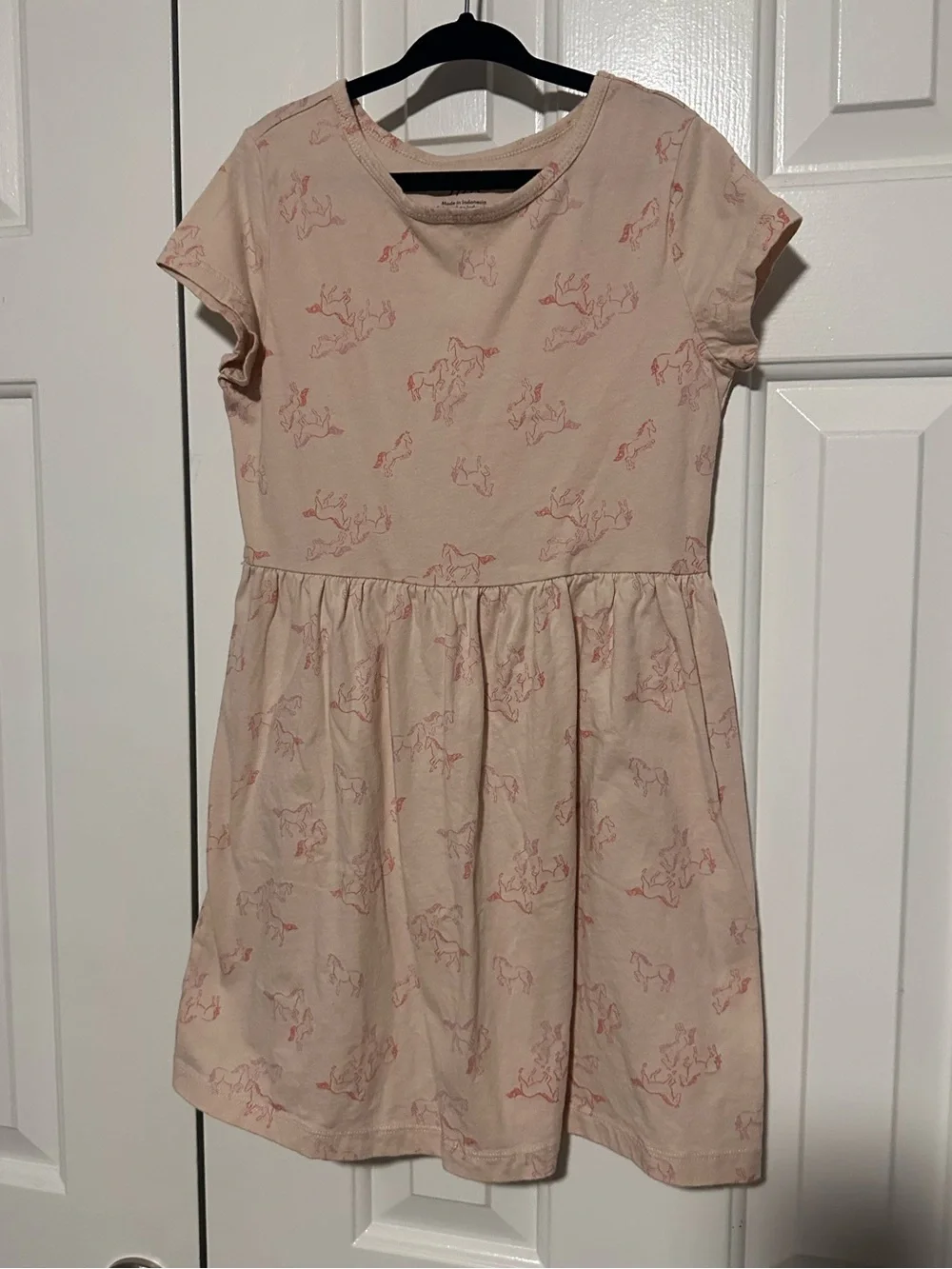 Carter's Light Pink Horse Print Cotton Dress